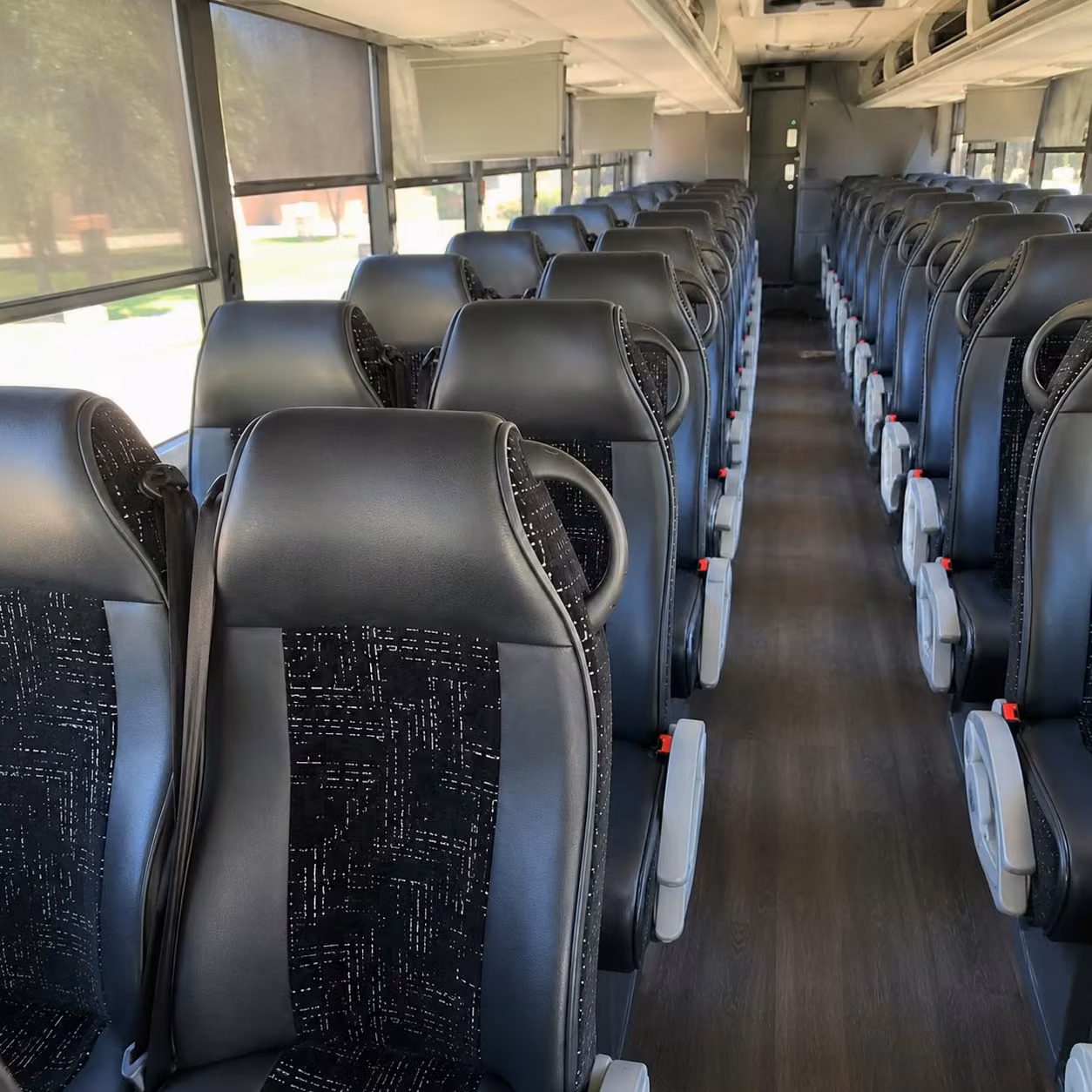 56 passenger charter bus inside